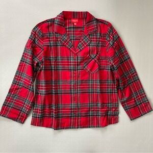 Classic Brinkley Plaid Women's Cotton Pajama Top Sz M